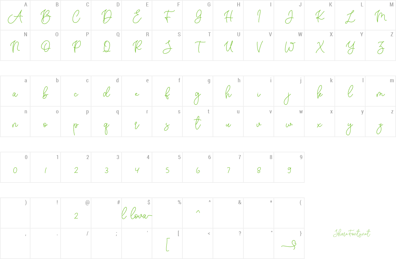 Font Girl Lova preview